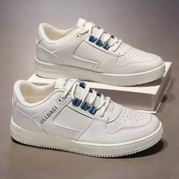 Повседневные белые туфли мужские 2025 года, новые дышащие и универсальные спортивные мужские туфли в Гонконге, модные одиночные туфли, корейская версия, обувь для скейтбординга 39 бежевый