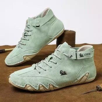 Повседневные ботинки для пар, размеры 35–50. Женские стильные кроссовки на шнуровке. Удобная уличная обувь с низким берцем. Мужская обувь. 49 синий