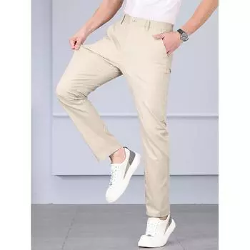 Повседневные брюки для мужчин на лето, модные, легкие и классные, с эффектом свисания и устойчивости к складкам, подходят для деловой одежды 29 серый