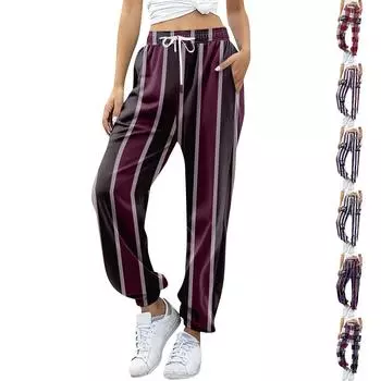 Повседневные брюки-клеш в стиле аниме для дома, повседневные спортивные брюки для йоги с однотонным рисунком L