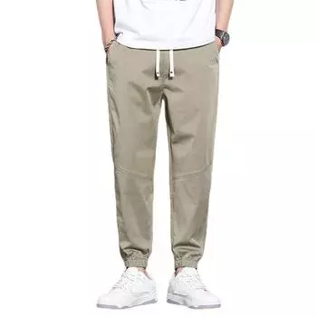 Повседневные брюки Мужские свободные однотонные шаровары XXXXL чёрный