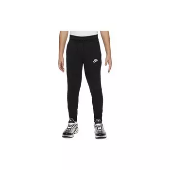 Повседневные брюки Nike Fitted Letter Print Kids, черные DX5093-010 XL