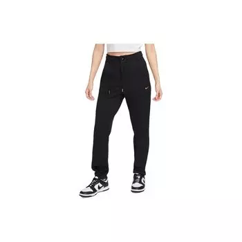 Повседневные брюки Nike Solid Color Logo High Waist Lace-Up для женщин, черные DV7801-010 M