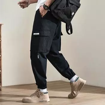 Повседневные брюки оверсайз. Утолщенные и свободные прямые брюки для спецодежды. Повседневные брюки. 10XL