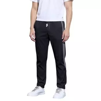 Повседневные брюки прямого кроя для мужчин L чёрный