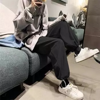 Повседневные брюки, женские однотонные свободные широкие брюки в корейском стиле, универсальные осенние вельветовые женские брюки, минималистичные студенческие шикарные модные брюки S зелёный