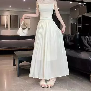 Повседневные брюки женские шифоновые летние широкие брюки кюлоты детские большие размеры жаккардовые с высокой талией корейская версия универсальные брюки женские One size (recommended weight 80-75 kg) чёрный