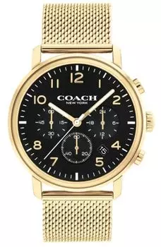 Повседневные часы Harrison 14602604 Желтое золото [Coach] Мужские [Товар] чёрный