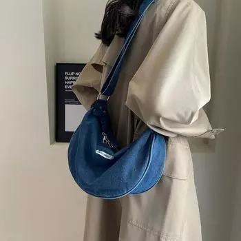 Повседневные джинсовые молнии женские сумки через плечо швейные нитки бесплатная доставка горячая распродажа сумки через плечо для женщин