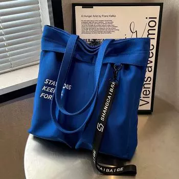 Повседневные холщовые сумки-тоут для женщин, новые, большой емкости, с надписью «подмышки», наплечные сумки Ins Chic Student