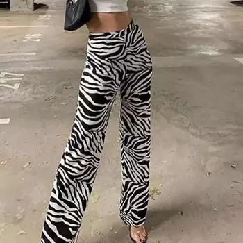 Повседневные и модные расклешенные брюки с высокой талией и принтом воды, женские сексуальные тонкие женские брюки, летняя уличная одежда Pantalon 26168 S орион