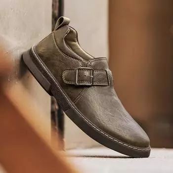 Повседневные кожаные мужские деловые туфли в британском стиле Стильные повседневные мокасины ручной работы на шнуровке Классические мужские свадебные оксфорды на плоской подошве 39 чёрный