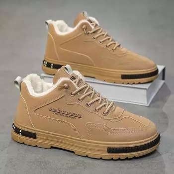 Повседневные кроссовки для ходьбы, походов, рекомендуемые износостойкие, водонепроницаемые, нескользящие, модные, универсальные, плюс бархат 39 чёрный