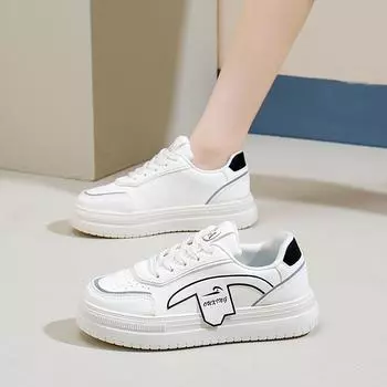 Повседневные кроссовки для женщин, легкие, без застежек, на платформе, для ходьбы, дышащие, удобные, кроссовки для бега, женские, из искусственной кожи, на шнуровке, теннисные туфли 35 бежевый