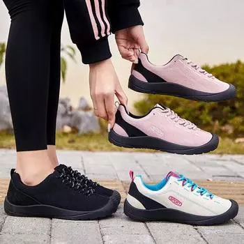 Повседневные кроссовки для женщин, теннисные туфли на толстой платформе, легкие сетчатые туфли из искусственной кожи, дышащие, нескользящие, со шнуровкой, для ходьбы, женская обувь для тренировок 36 бежевый