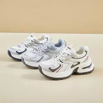 Повседневные кроссовки для женщин Удобные кроссовки для бега Кроссовки для ходьбы на толстой платформе Женские кроссовки для тенниса со шнуровкой и сетчатым дышащим покрытием Легкие 35