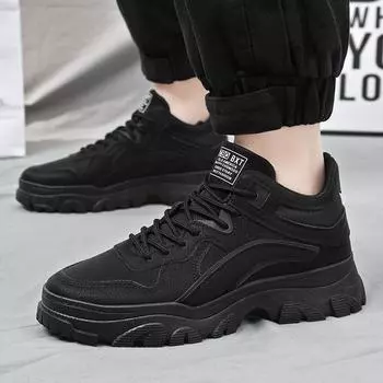 Повседневные кроссовки Мужские модные трендовые кроссовки на платформе для активного отдыха Осенние альпинистские износостойкие рабочие туфли Zapatillas Hombre 39 хаки