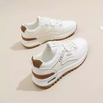 Повседневные легкие кроссовки для женщин Удобные кроссовки для бега Кроссовки для ходьбы на толстой платформе Женские дышащие теннисные кроссовки со шнуровкой 35 бордовый