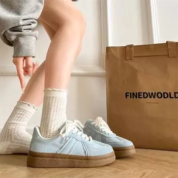 Повседневные легкие ретро-кроссовки 2025 года, новая весна и лето, дизайн знаменитостей из Интернета, простые женские универсальные туфли для папы 35 бежевый