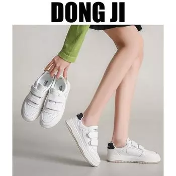 Повседневные маленькие белые туфли женские весна-лето 2024 года новые модные универсальные удобные дышащие студенческие спортивные туфли на липучках для сноуборда прилив 35