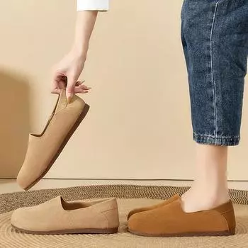 Повседневные мокасины для женщин, легкие, из искусственной кожи, нескользящие, прогулочные, женские, удобные, с круглым носком, мокасины, плоские туфли, офисная, деловая обувь 35