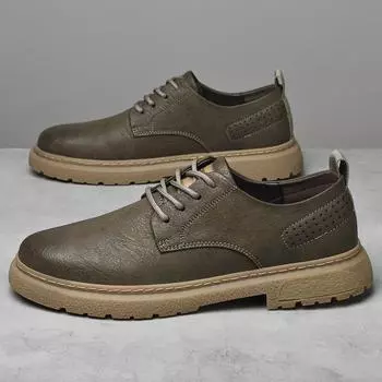 Повседневные мягкие мужские кроссовки на шнуровке из натуральной кожи, мужские оксфордские туфли, классические удобные офисные туфли, элегантные мужские свадебные туфли 37