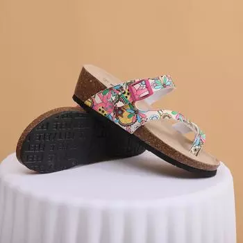 Повседневные мягкие пробковые туфли на танкетке на высоком каблуке, женские летние пляжные сандалии, шлепанцы, кроссовки для девушек и пар, домашняя обувь для улицы 36