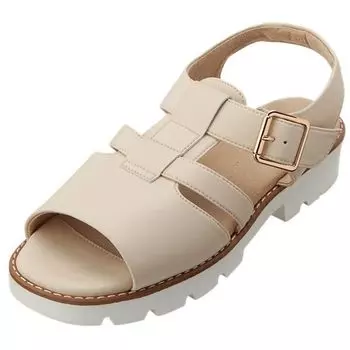 Повседневные мягкие прочные сандалии 3E бежевые 250 см [Pedala] женские 25.0