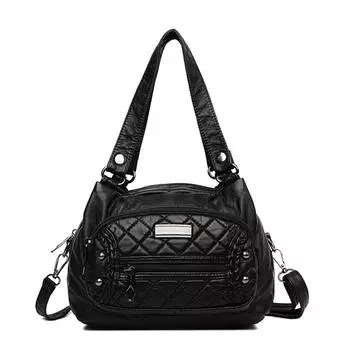 Повседневные мягкие сумки на плечо из искусственной кожи для женщин 2023, женская сумка через плечо большой вместимости, роскошные сумки, женские сумки, дизайнерская сумка коричневый