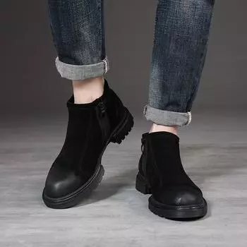 Повседневные мужские ботинки Модный и универсальный дизайн Стиль Досуг Бизнес На Открытом Воздухе Вечеринка Взрослые и Молодежь Лидер продаж Повседневная обувь 38 чёрный