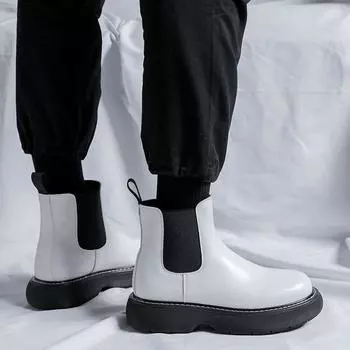 Повседневные мужские ботинки Толстая подошва удобный стиль Уличный отдых на открытом воздухе мотоцикл Лидер продаж Повседневная обувь для взрослых и молодежи Лидер продаж 38 чёрный