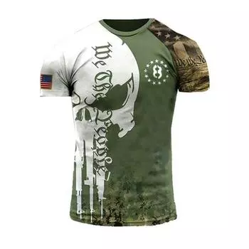 Повседневные мужские футболки с 3D-принтом черепа и круглым вырезом, быстросохнущие рубашки, модные трендовые топы в стиле хип-хоп, мужская одежда больших размеров, блузки 6XL XXXXXL