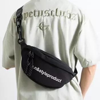 Повседневные мужские и женские нагрудные сумки с индивидуальным принтом в виде букв, спортивная маленькая сумка, простая, модная, трендовая, сумка для верховой езды чёрный