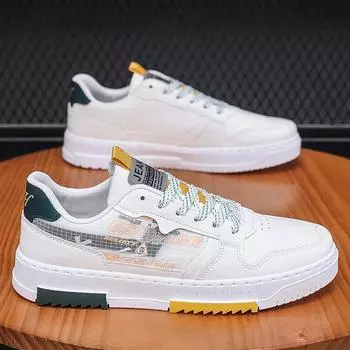 Повседневные мужские кроссовки, уличная модная мужская обувь для скейтборда, уличная прогулочная обувь на плоской подошве, защитная обувь для скейтборда на шнуровке 44