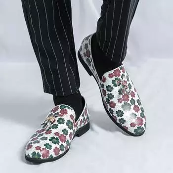 Повседневные мужские мокасины Индивидуальный стиль модного дизайнера Отдых на природе Деловая вечеринка Повседневная обувь для взрослых Легкая кожаная обувь 38