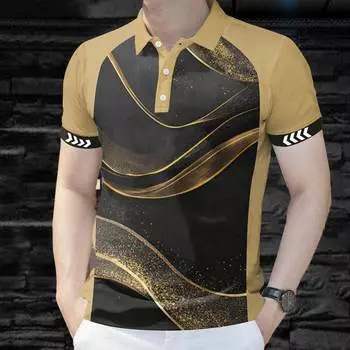 Повседневные мужские рубашки поло Деловые универсальные футболки поло Свободная и дышащая мужская одежда Топы S