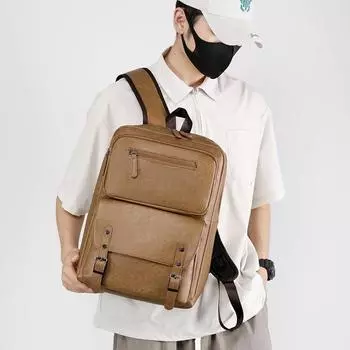 Повседневные мужские рюкзаки, модный простой дизайн, рюкзак большой емкости, дорожная сумка, унисекс, рюкзак для ноутбука чёрный