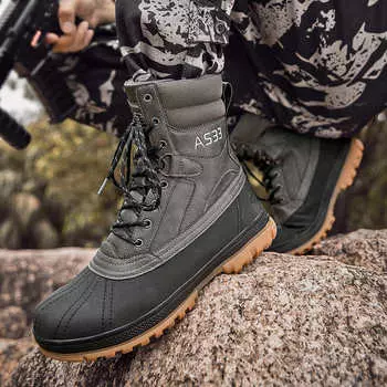 Повседневные мужские тактические ботинки Shouse Man кроссовки Net Work Shoes для мужчин теннисный люксовый бренд 2024 утепленные галоши домашний теннис 7 чёрный