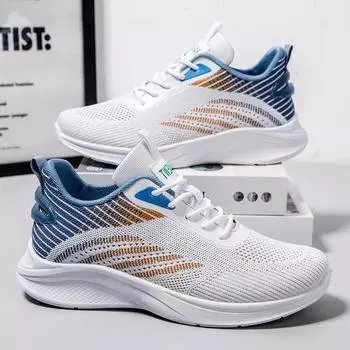 Повседневные мужские удобные летние спортивные кроссовки Молодежная студенческая обувь 39 чёрный