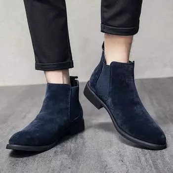 Повседневные мужские высокие кожаные туфли Модный минималистский дизайнерский стиль Для ежедневного использования на открытом воздухе Для деловых вечеринок Мужская обувь для мотоциклистов 38 чёрный