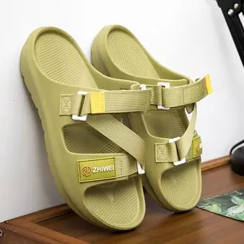 Повседневные нескользящие тапочки EVA с открытым носком для пляжа, душа, весны и лета, повседневная обувь с инновационным дизайном 40