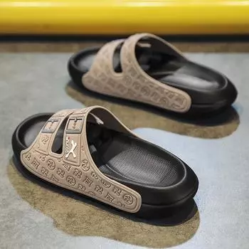 Повседневные нескользящие тапочки EVA с открытым носком для пляжа, душа, весны и лета, повседневная обувь с инновационным дизайном 38-39