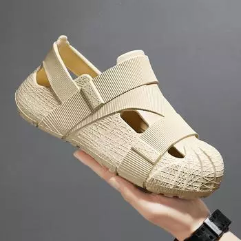 Повседневные нескользящие тапочки EVA с открытым носком для пляжа, душа, весны и лета, повседневная обувь с инновационным дизайном 36