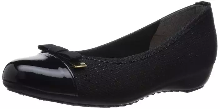 повседневные низкие черные 2E [Arch Contact] туфли-лодочки японского производства, каблук, IM39082, женские, с блестками, 24.0 см,