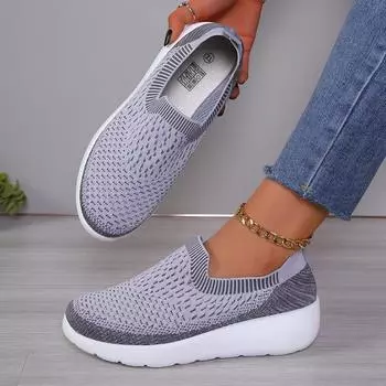 Повседневные одинарные туфли женские 2024 весна новые большие размеры круглые носки плетеные женские туфли с одной педалью 36 серый