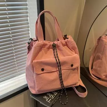 Повседневные однотонные сумки с открытыми карманами и внутренними карманами, новые сумки с магнитной застежкой для женщин, бархатные сумки