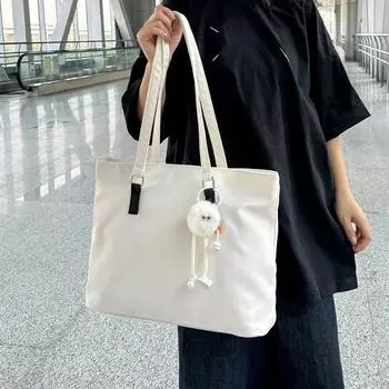 Повседневные однотонные сумки-тоут Oxford, женские сумки с внутренним отделением на молнии из замши чёрный