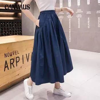 Повседневные однотонные женские рабочие брюки, широкие брюки с высокой талией, брюки семь четвертей, летние брюки больших размеров One Size чёрный