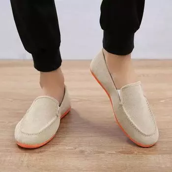 Повседневные парусиновые кроссовки 45 Мужские летние мокасины Мужские кроссовки Мужские эспадрильи Черные туфли для водителя без застежек Вельветовые кроссовки 39 чёрный