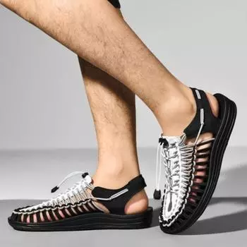 Повседневные плоские мужские сандалии резиновые мужские туфли пластиковые дешевые ликвидация 2024 стили новая мода распродажа скидка удобные 36